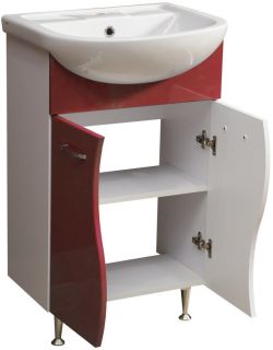 Тумба под раковину Stella Polar Колор-1 55см красный SP-00000194